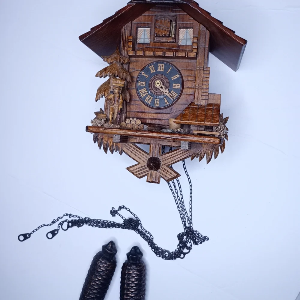 Cookoo Clock Collectable Rustic Brown Cuckoo Clock Made In Germany